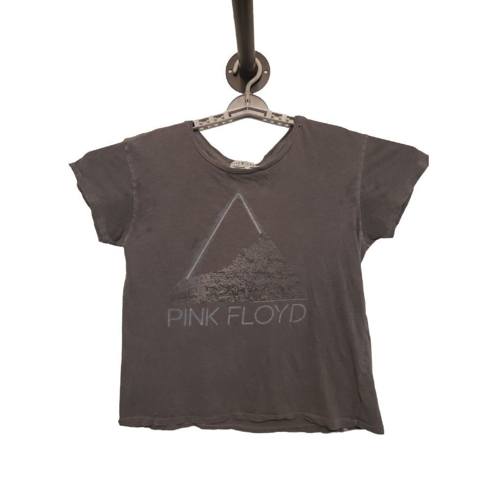 Junk Food T-Shirt Women's Size Medium Cropped Pink Floyd Retro‎ Rock Made In USA